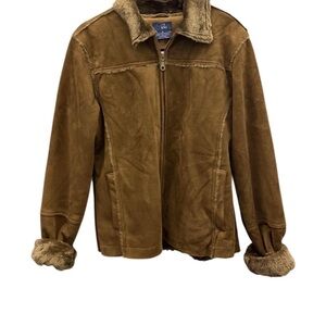 Women’s M Brown Faux Fur Lined Jacket